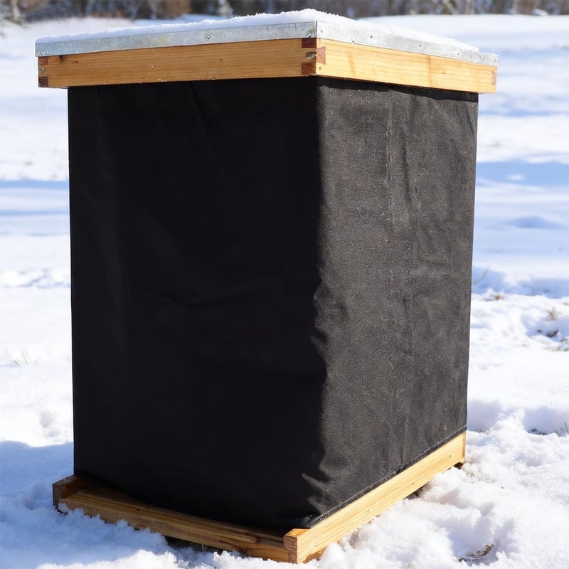 witbee Winter Bee Hive Wrap for 10 Frame Beehives, Beehive Winter Protection Cover, Cozy Windproof Warm Bee Hive Insulation Wrap for 2 Deep Hives with 1 Medium Hive Box (80.7"x25.5") - Image 5